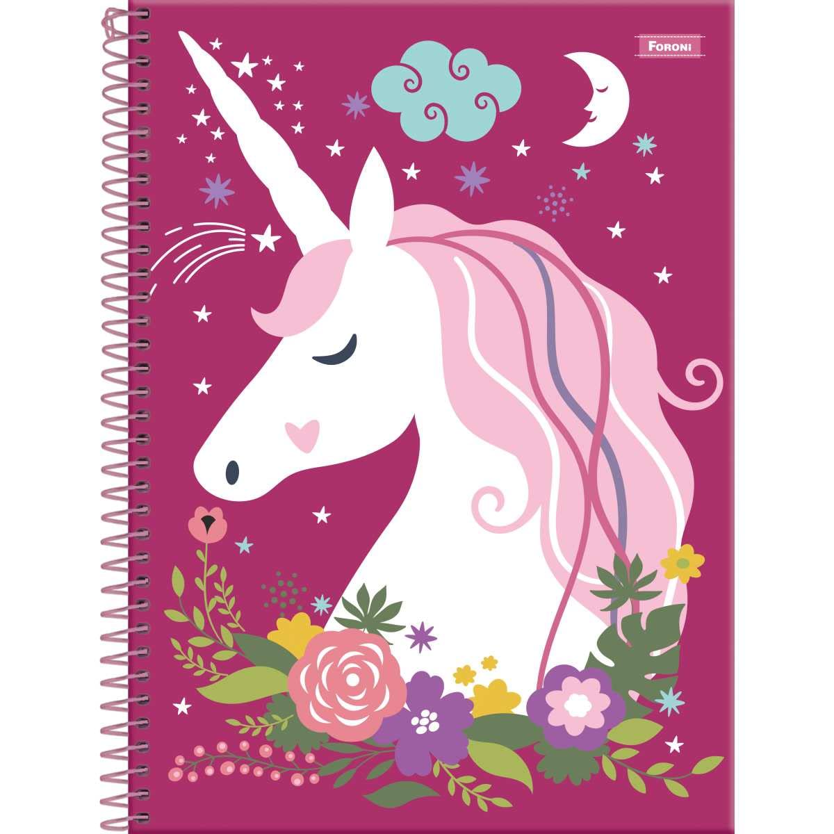 Caderno 01X1 Capa Dura Unicornio 80Fls. Pacote Com 04-96271